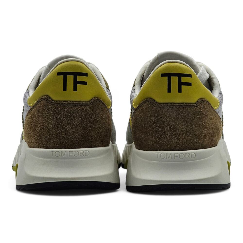 Tom Ford Jagga Leather-Trimmed Suede and Mesh Sneakers in 6 $990 - Picture 5 of 11